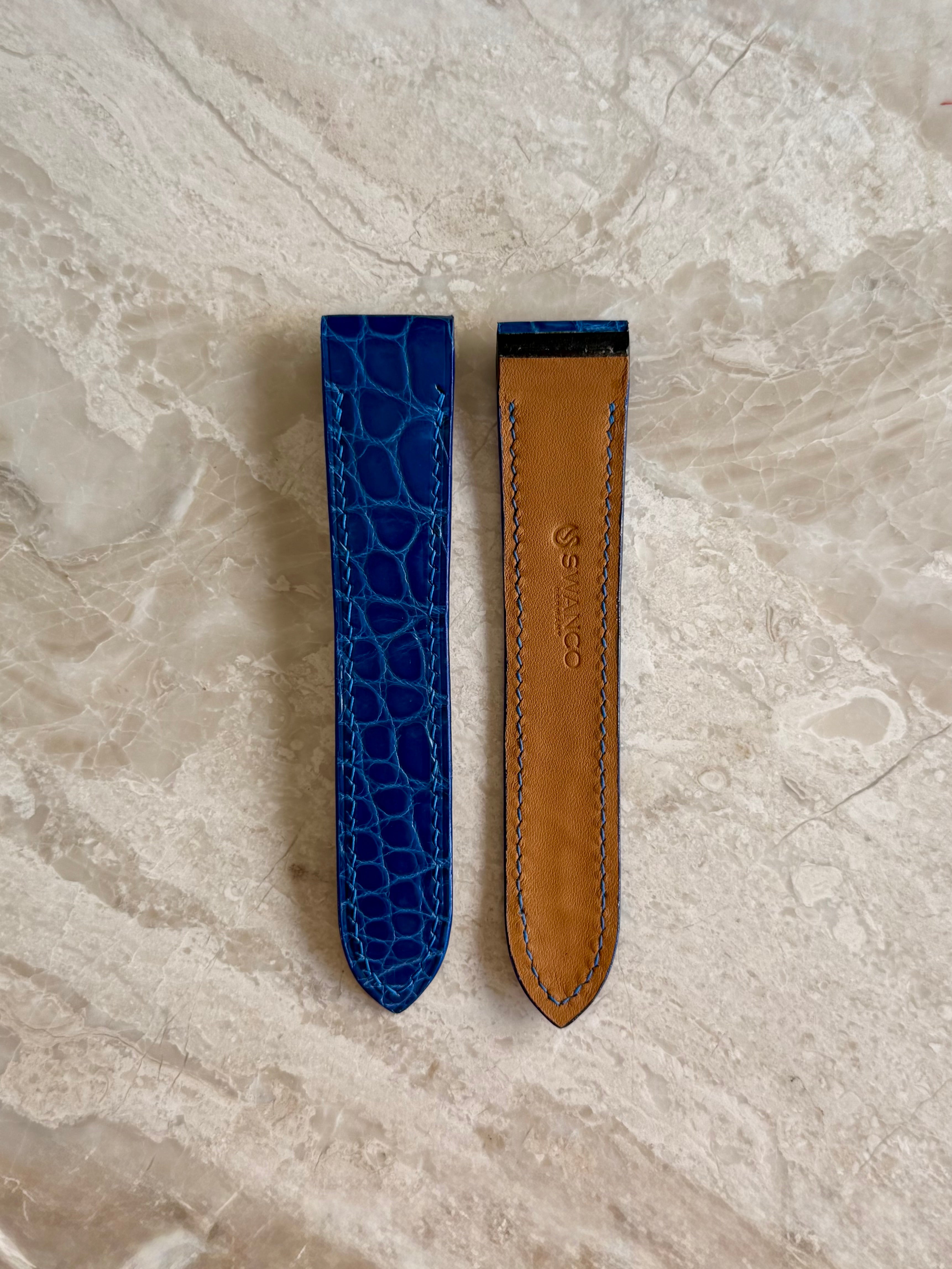 Cartier Santos 100 Leather Strap (M & XL) – Shiny Alligator Leather