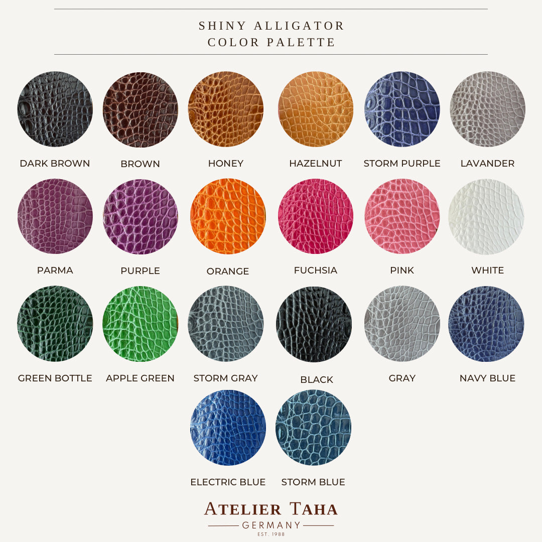 Cartier Santos Lederarmband WSSA (mittel und groß) – Schnellverschluss-kompatibles glänzendes Alligatorleder