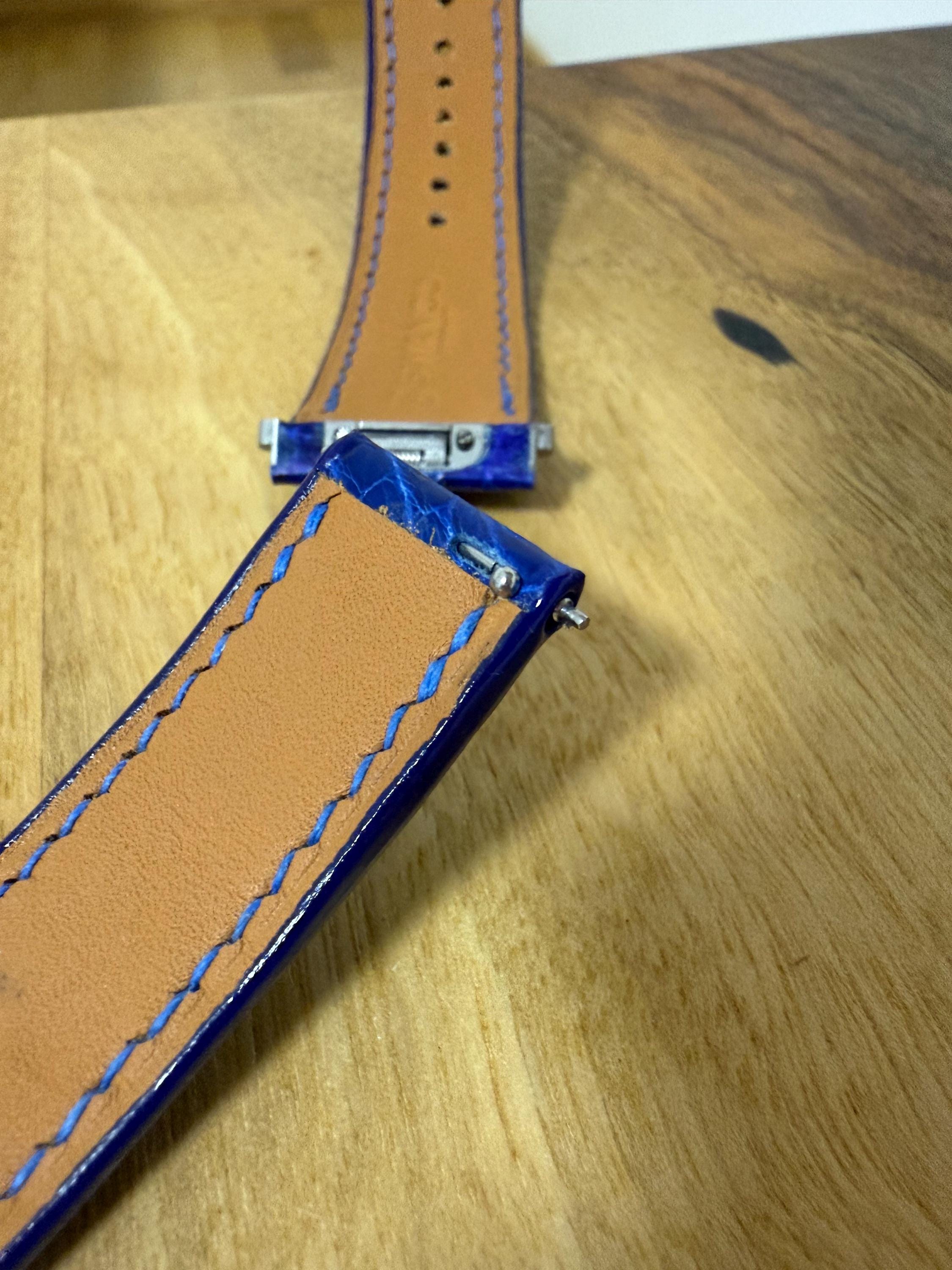 Cartier Santos Lederarmband WSSA (mittel und groß) – Schnellverschluss-kompatibles mattes Alligatorleder