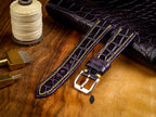 Maßgeschneidertes Cartier Tank Lederarmband – Handgefertigtes mattes Alligatorlederarmband