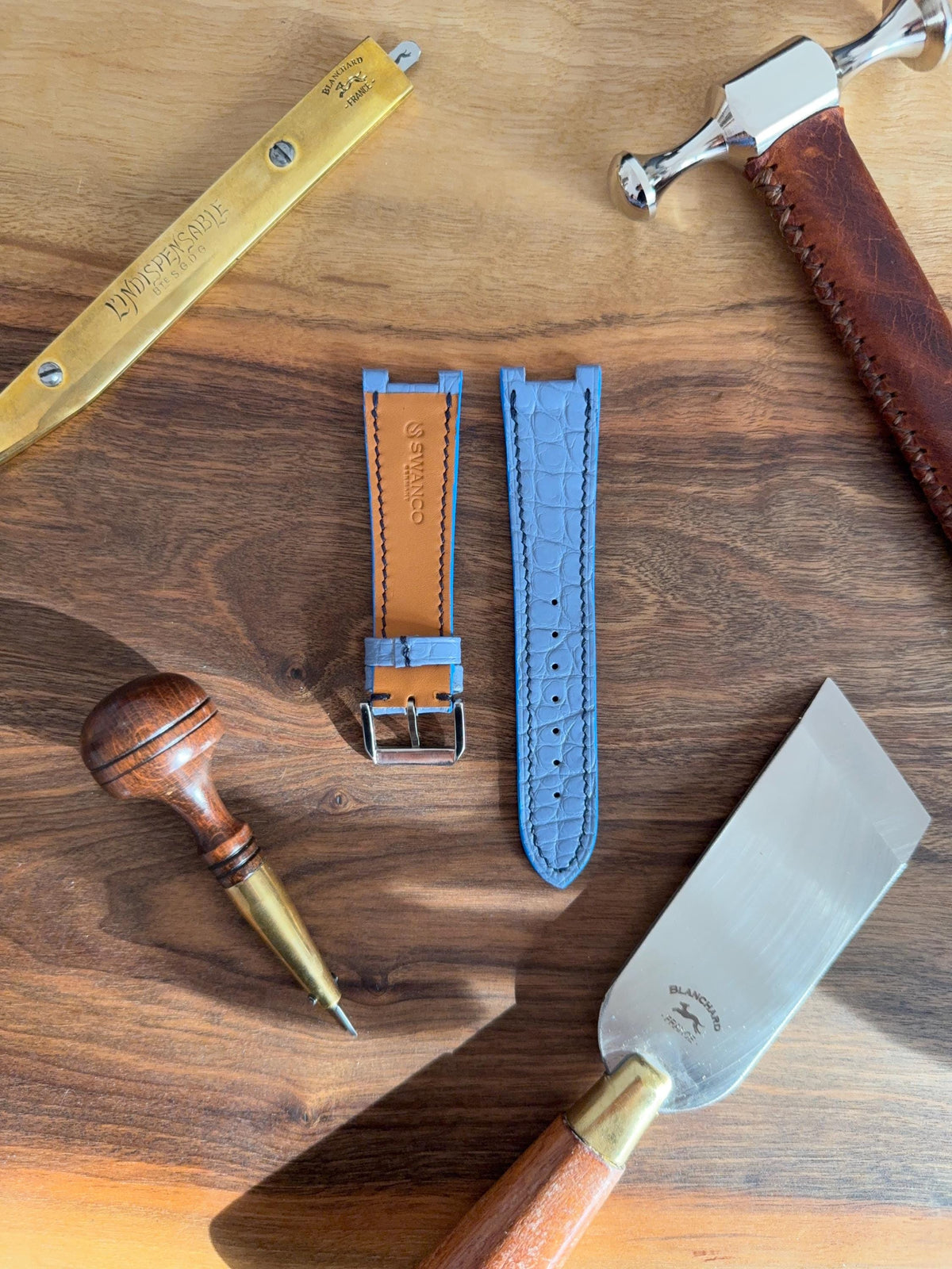 Matte alligator leather strap for Citizen Zenshin – handmade by Atelier Taha