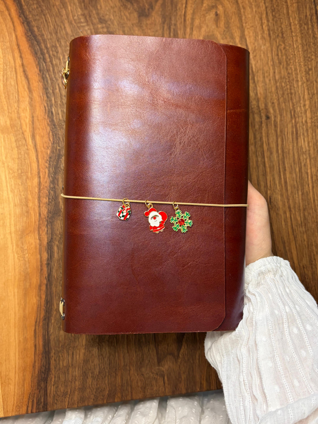 Early Christmas Leather Journal Cover A5