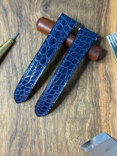 Glänzendes Alligator-Lederarmband für Cartier Santos 100 (M & XL)