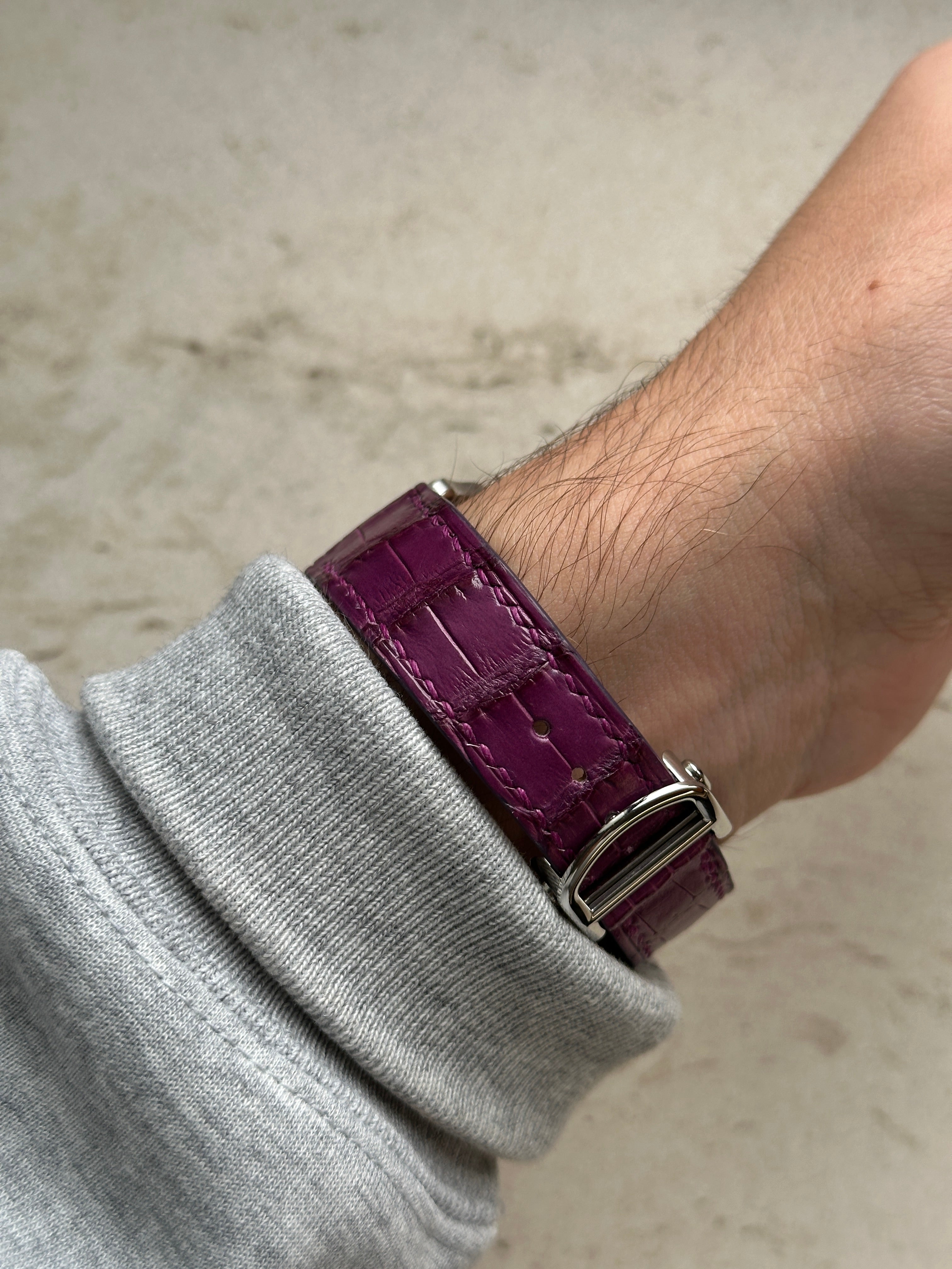 Cartier Santos Large Grain Alligator Leather Strap WSSA (Medium & Large) – Quick Release Compatible