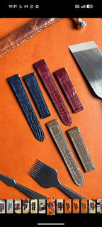 Cartier Santos Large Grain Alligator Leather Strap WSSA (Medium & Large) – Quick Release Compatible