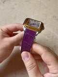 Cartier Santos Lederarmband WSSA (mittel und groß) – Schnellverschluss-kompatibles mattes Alligatorleder