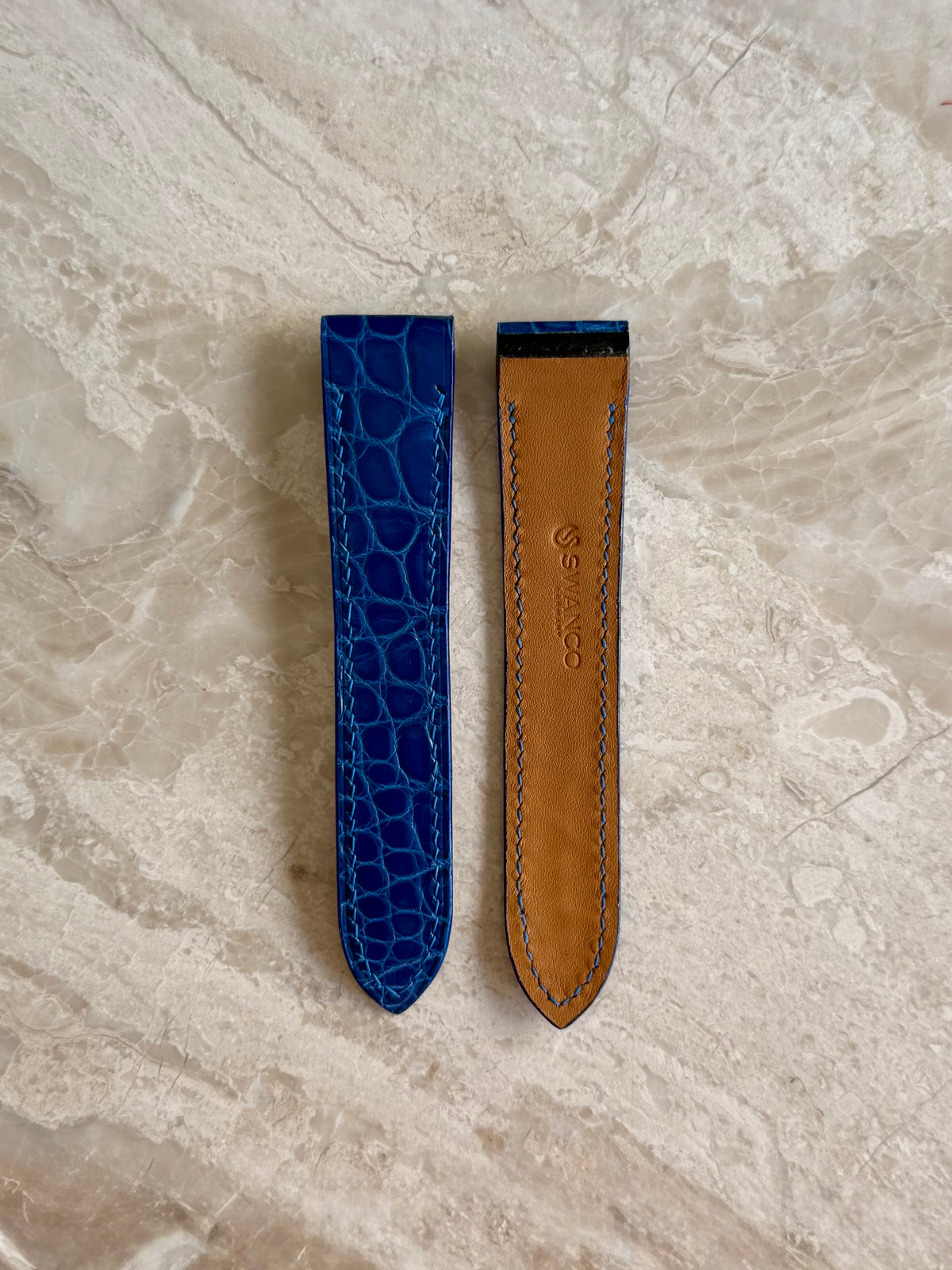 Cartier Santos 100 Leather Strap (M & XL) – Shiny Alligator Leather
