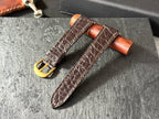 Maßgeschneidertes Cartier Tank Lederarmband – Handgefertigtes mattes Alligatorlederarmband