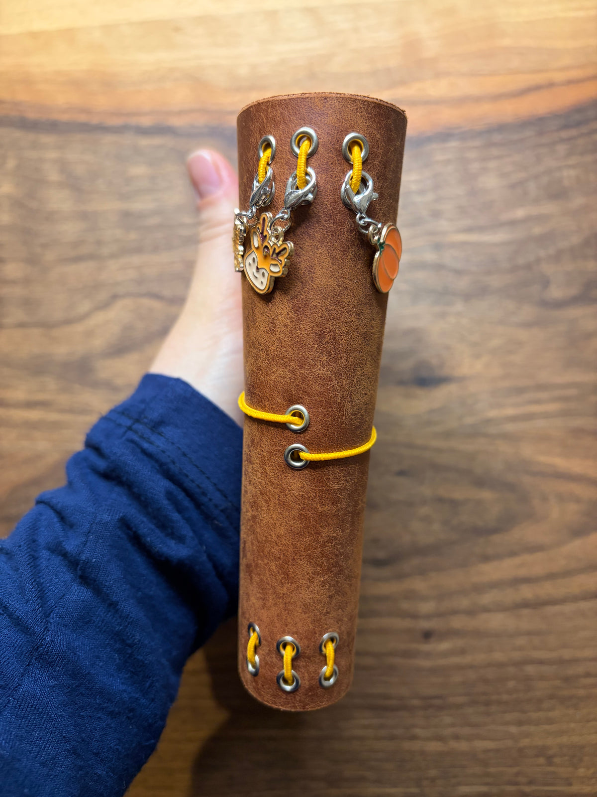 Happy Fall Leather Journal Cover
