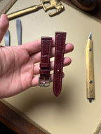 Bespoke Cartier Tank Leather Watch Strap - Handmade Large Grain Alligator Leather Strap