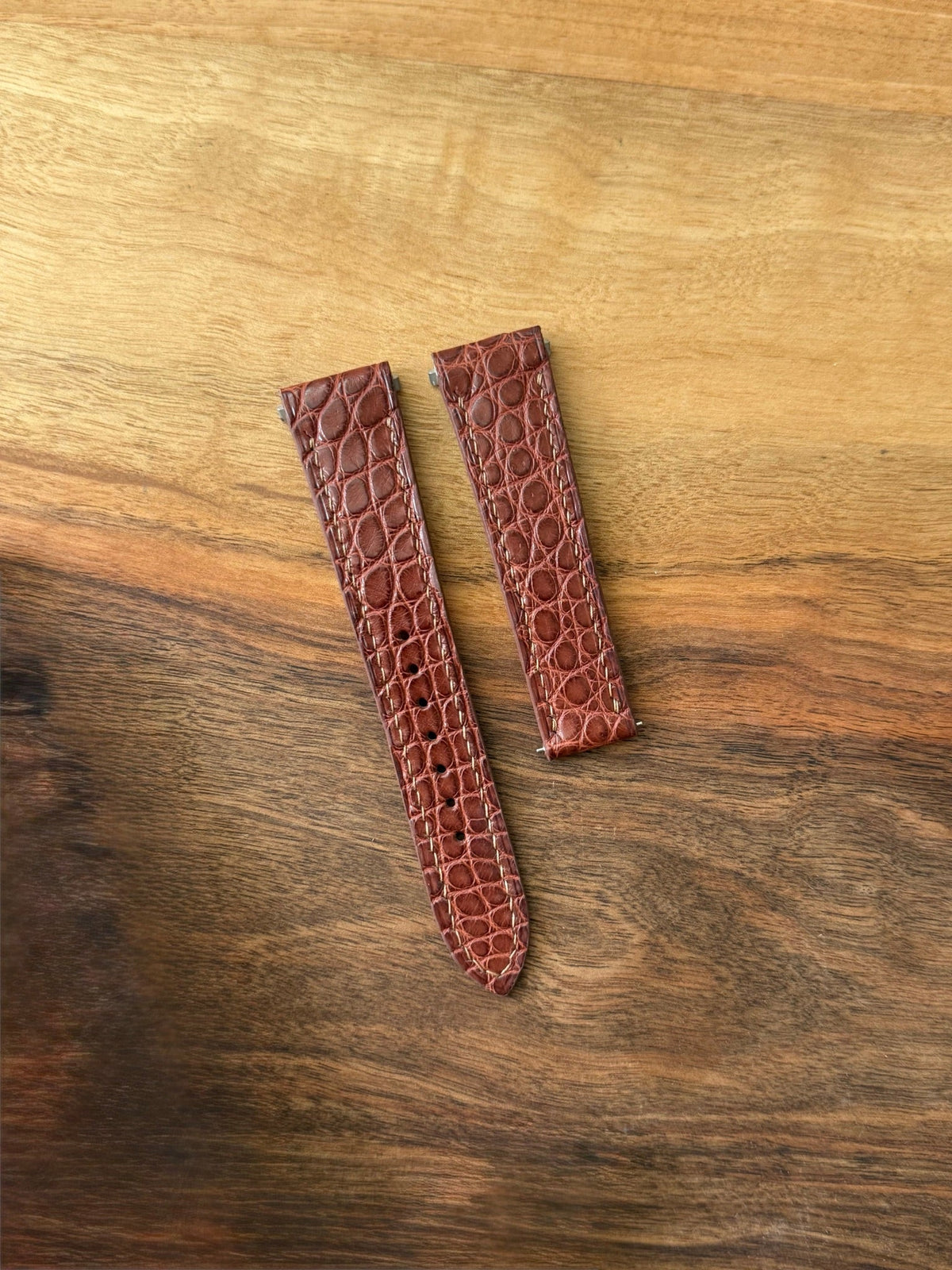 Matte alligator leather strap for Cartier Santos WSSA – handmade by Atelier Taha