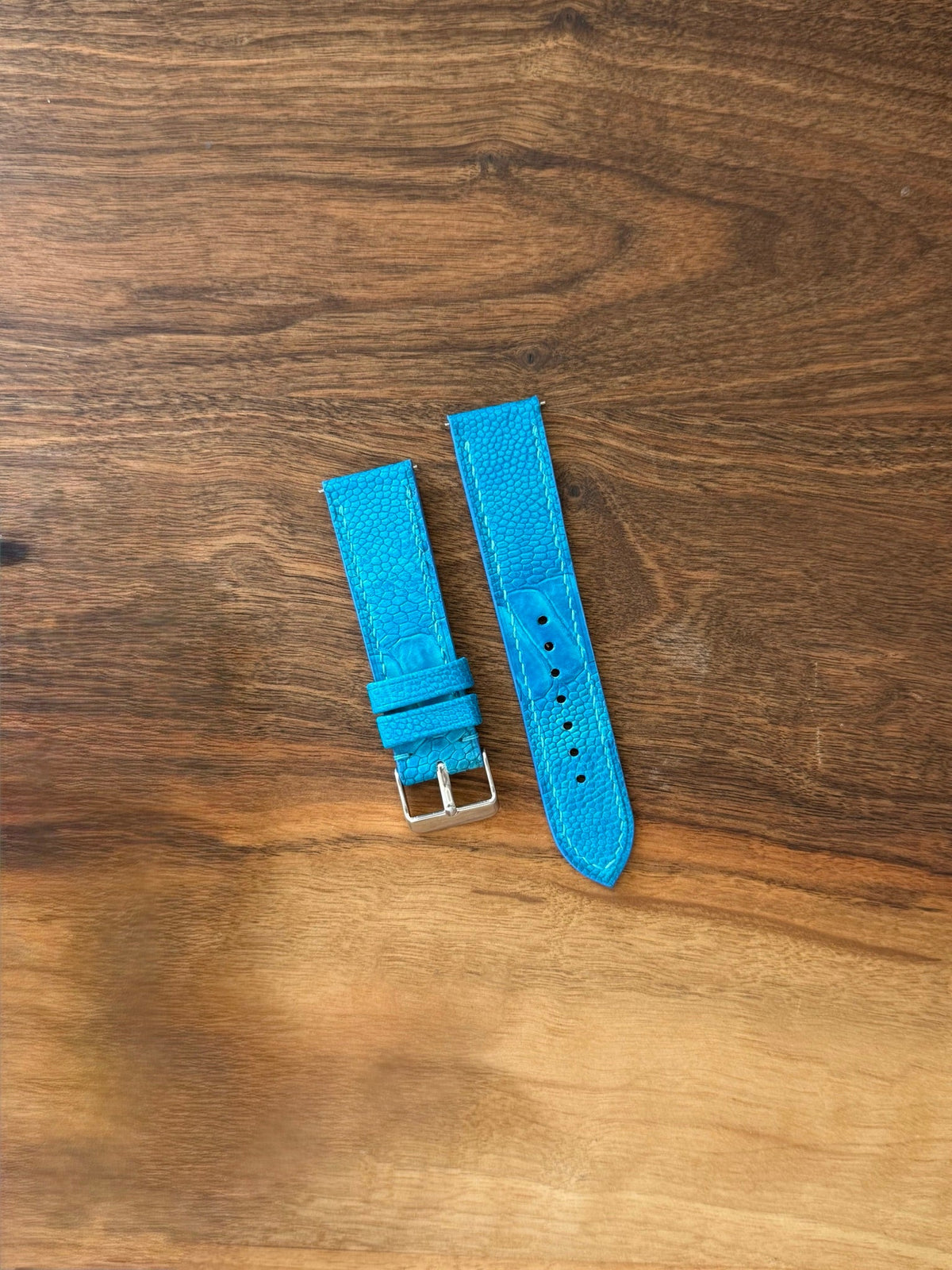 Ostrich leg leather strap – handmade by Atelier Taha