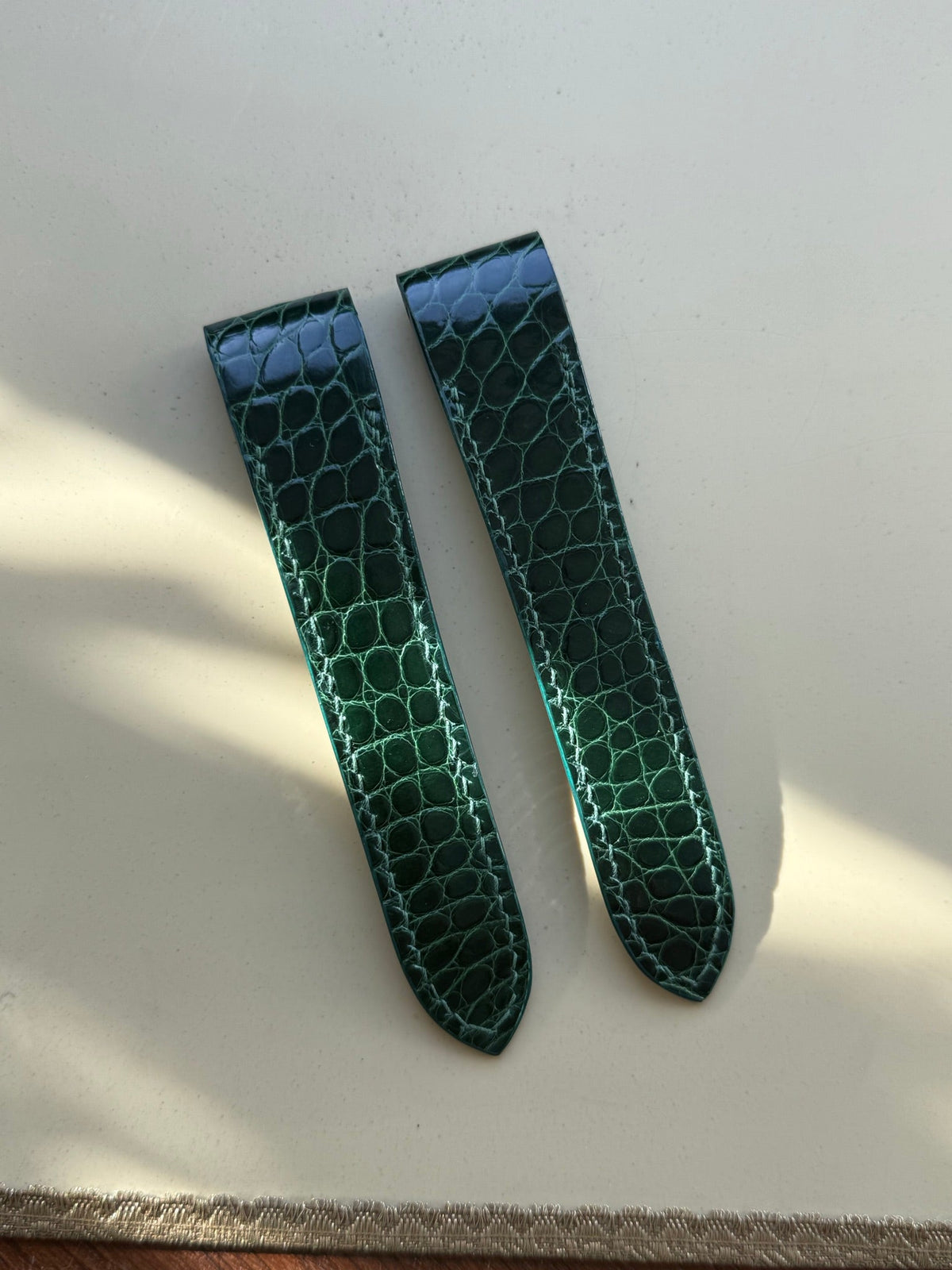 Maßarmband aus Leder für Cartier Santos 100 (M & XL) – Leder nach Wahl