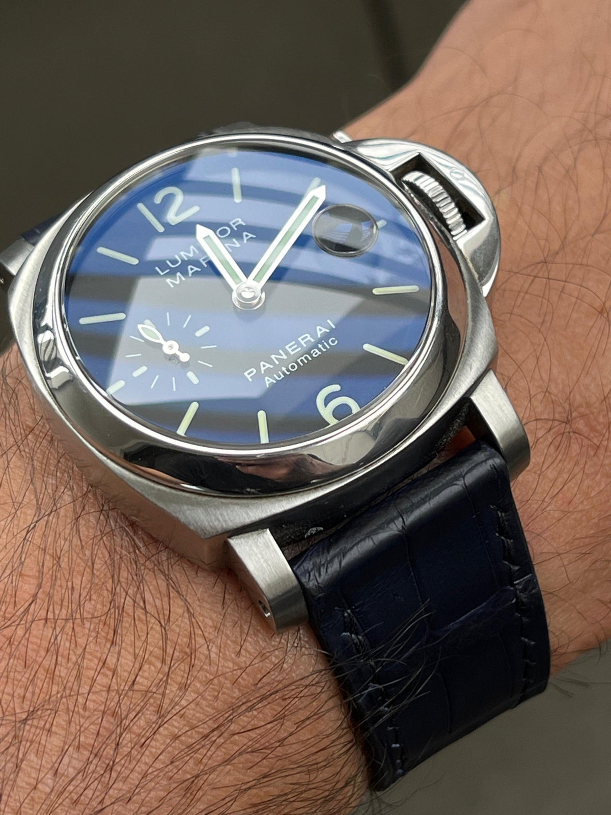 Large Grain Alligator Leather Strap for Panerai