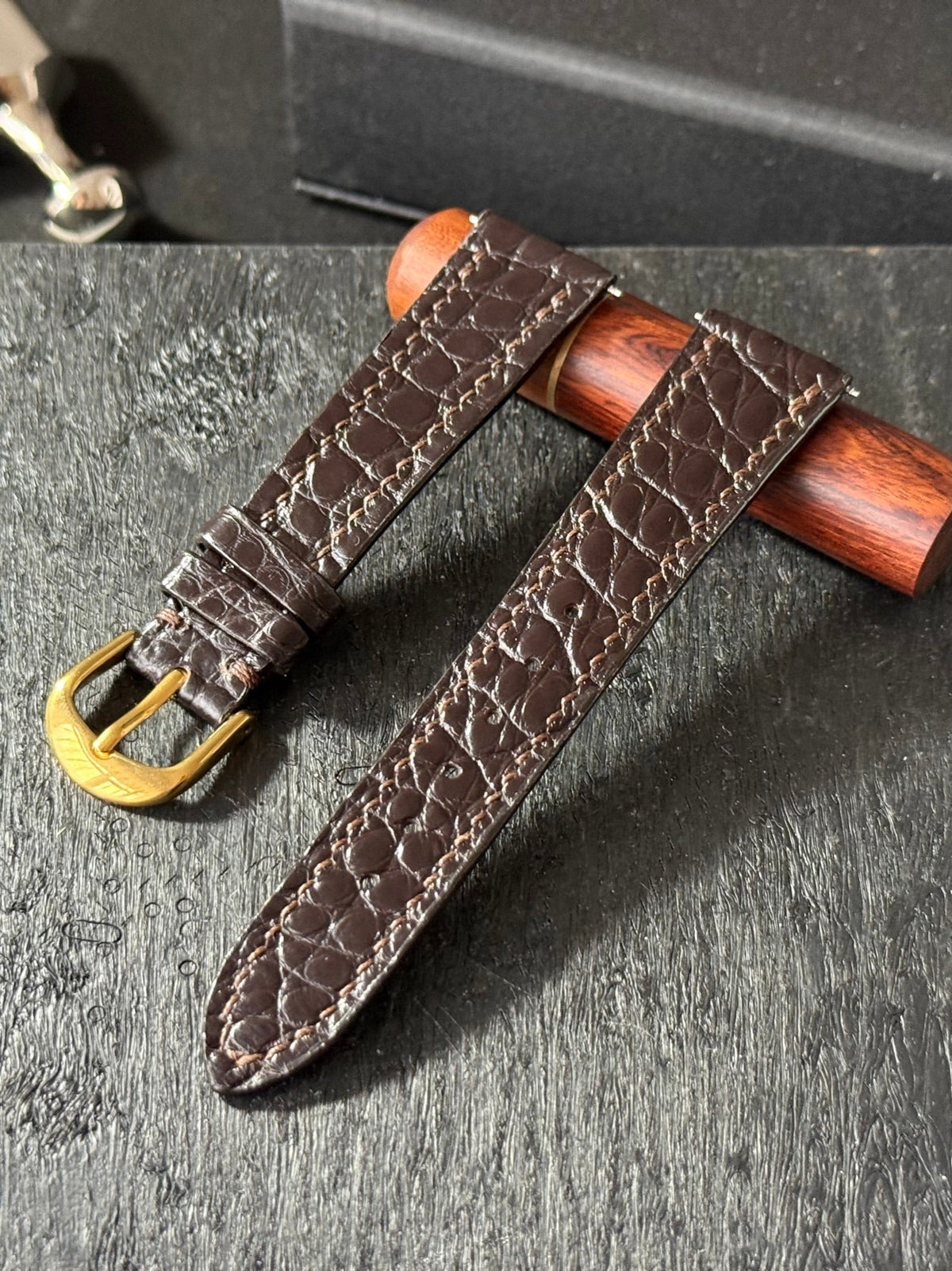 Matte alligator leather strap – handmade by Atelier Taha