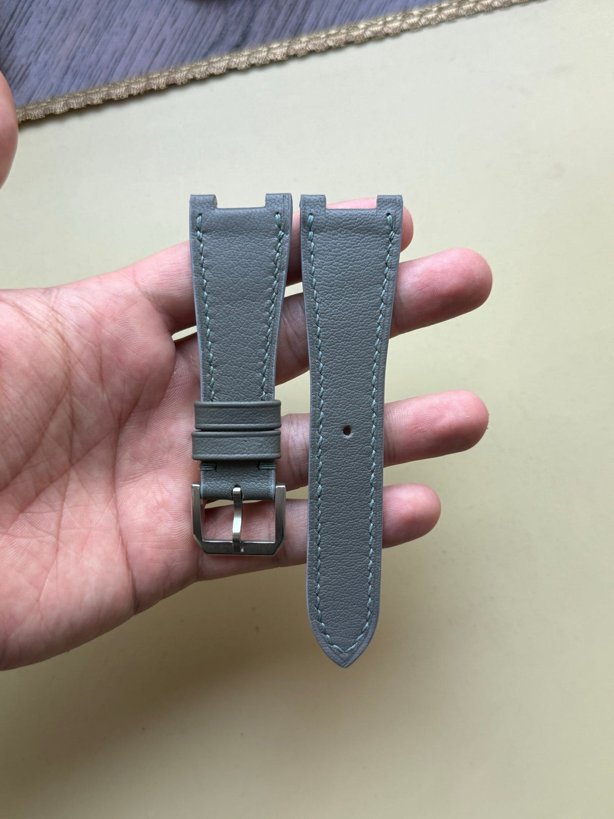 French goat leather strap – handmade by Atelier Taha