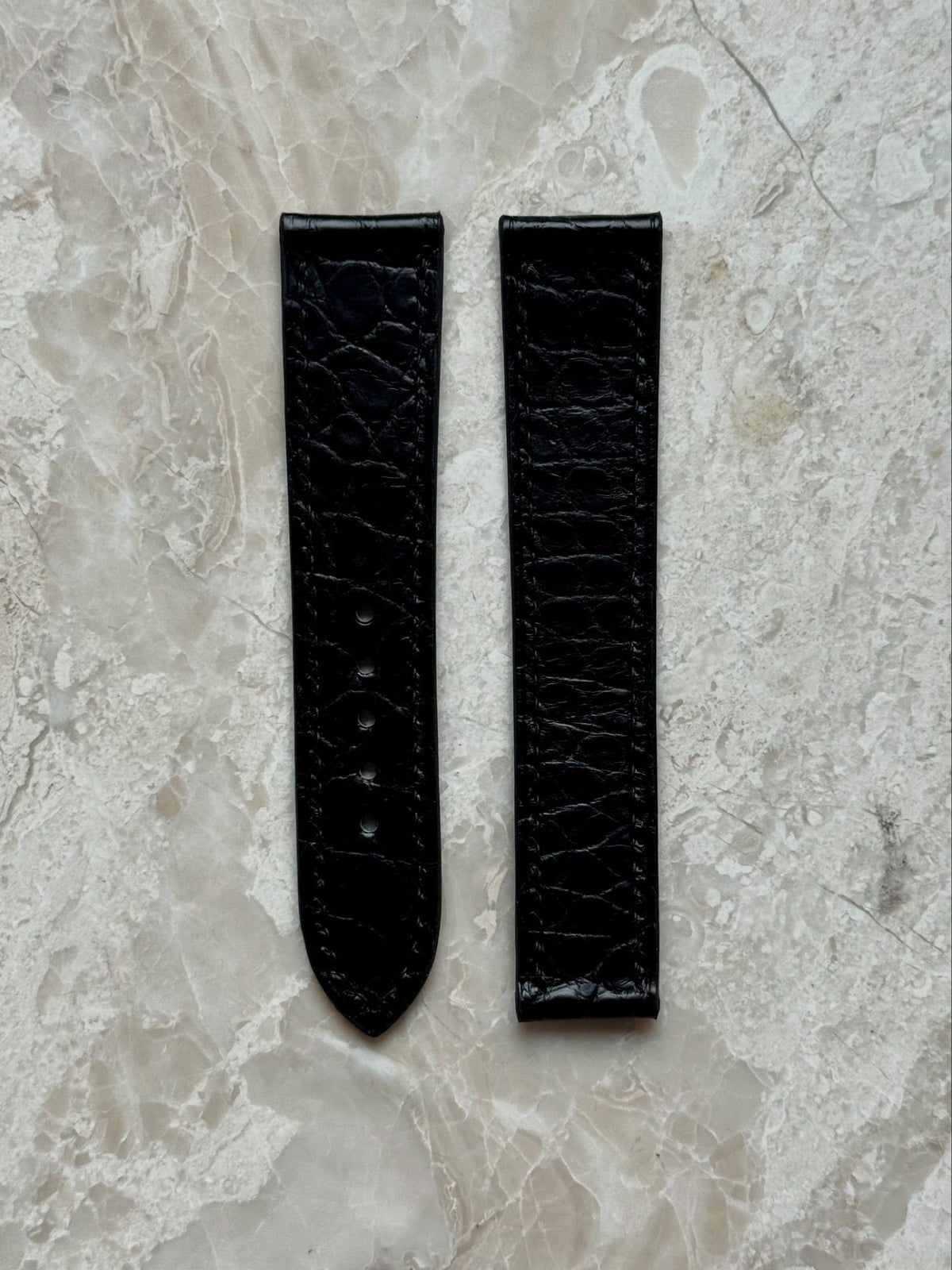Matte alligator leather strap for Omega Speedmaster & Seamaster – handmade by Atelier Taha