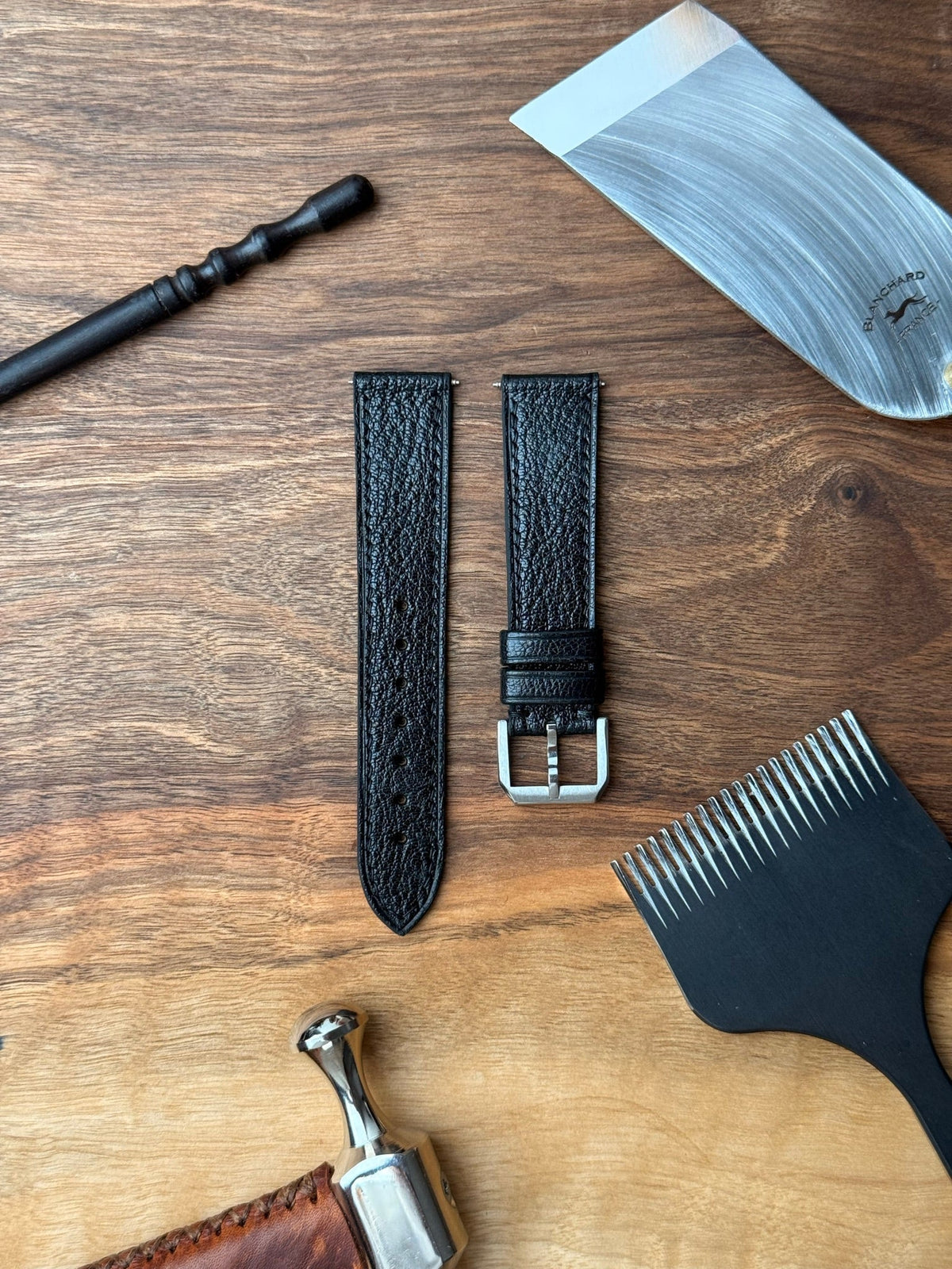 French goat leather strap – handmade by Atelier Taha