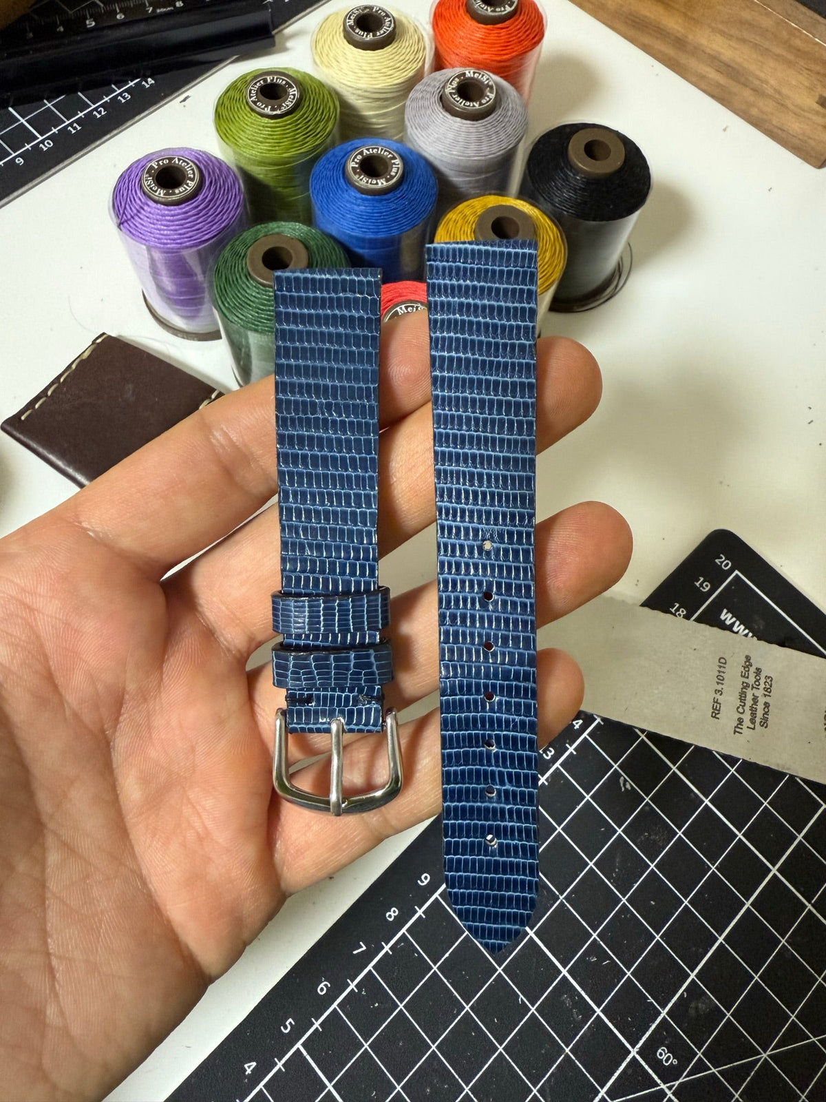 Lizard leather strap – handmade by Atelier Taha