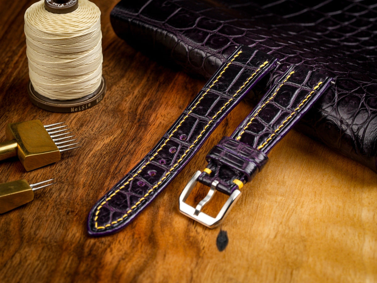 Matte alligator leather strap – handmade by Atelier Taha