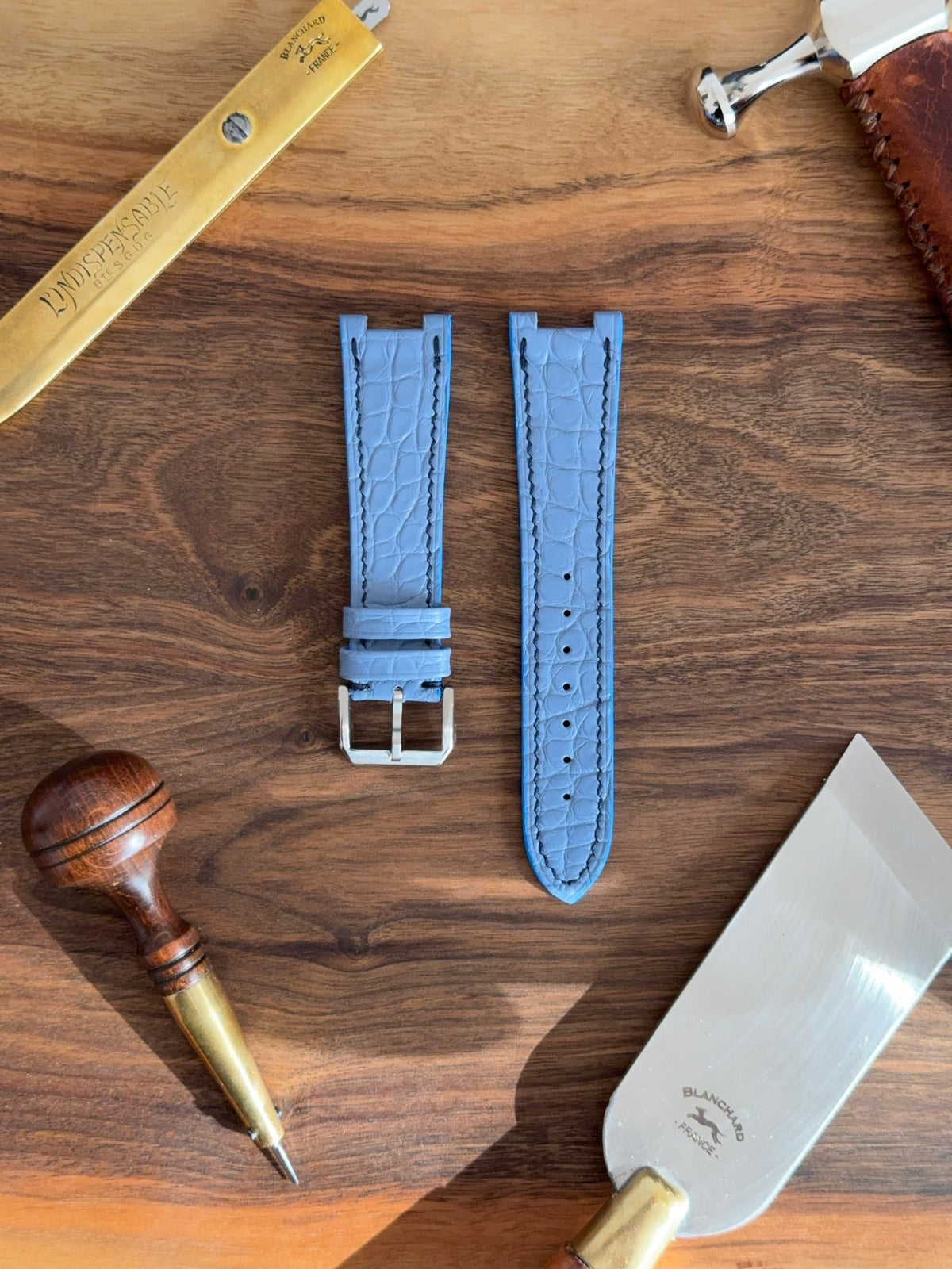 Matte alligator leather strap – handmade by Atelier Taha