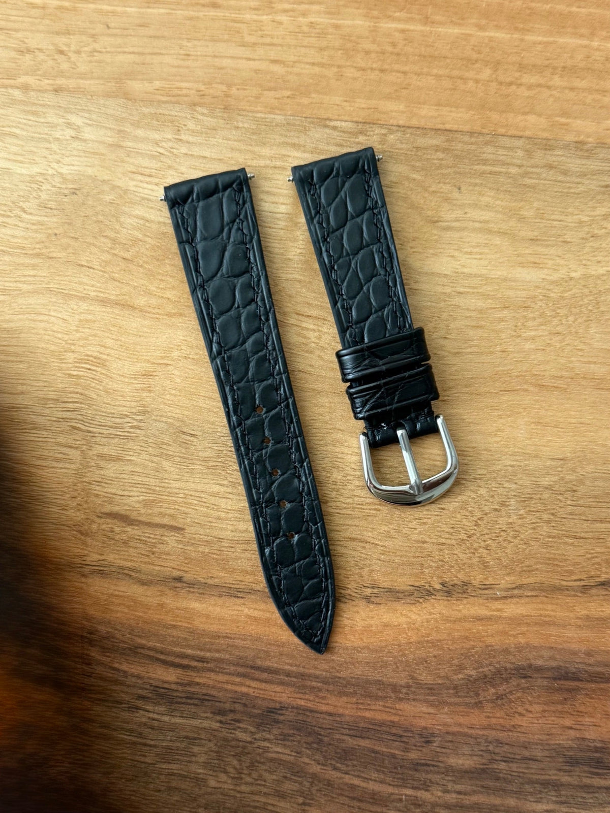 Matte Alligator Flank Watch Strap – Handmade to Order