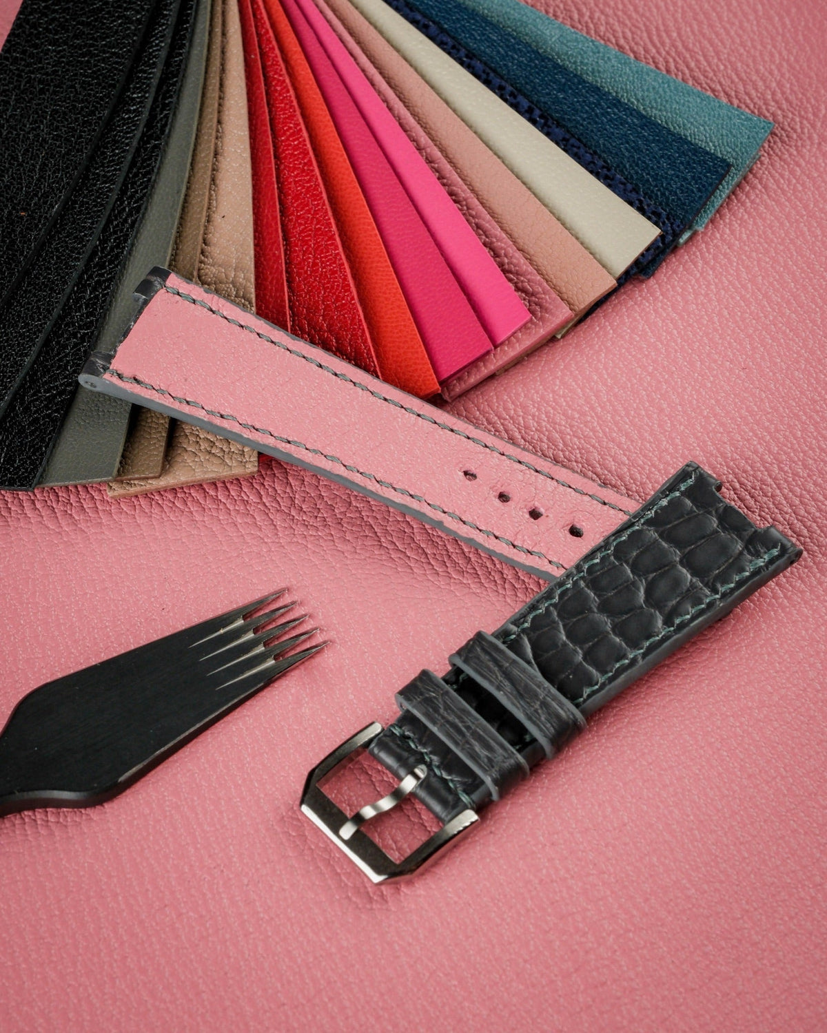 Matte alligator leather strap – handmade by Atelier Taha