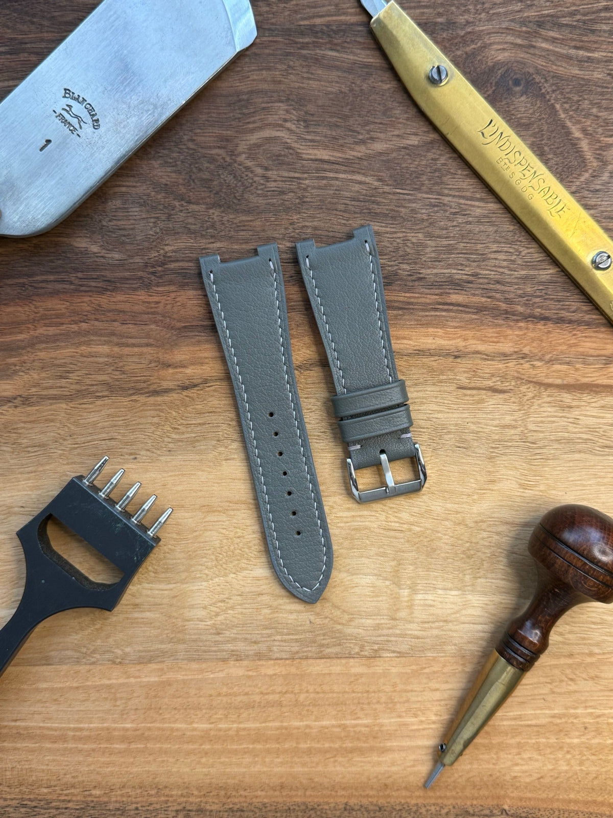 French goat leather strap – handmade by Atelier Taha